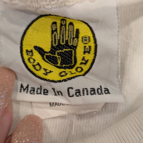 Vintage Body Glove White Terry Cloth Sweatshirt Long Sleeve Embroidered 🌺 - Picture 8 of 9